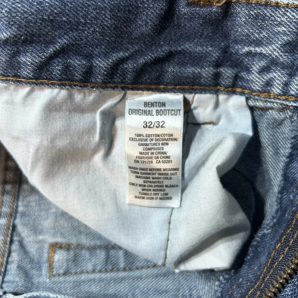 Aeropostale Benton Bootcut Jeans Mens 32x32 Blue Distressed Wide Leg Cotton - Picture 6 of 14